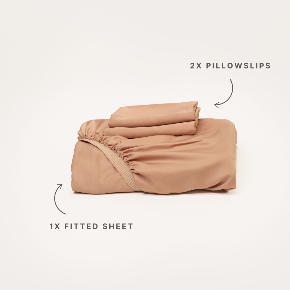 Bamboo Fitted Sheet & Pillowslips - Tuscany